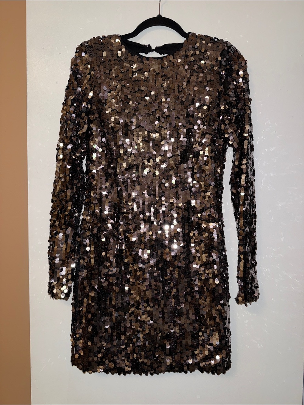 Bardot Women's Sequin Long-Sleeve Party Dress - Silver